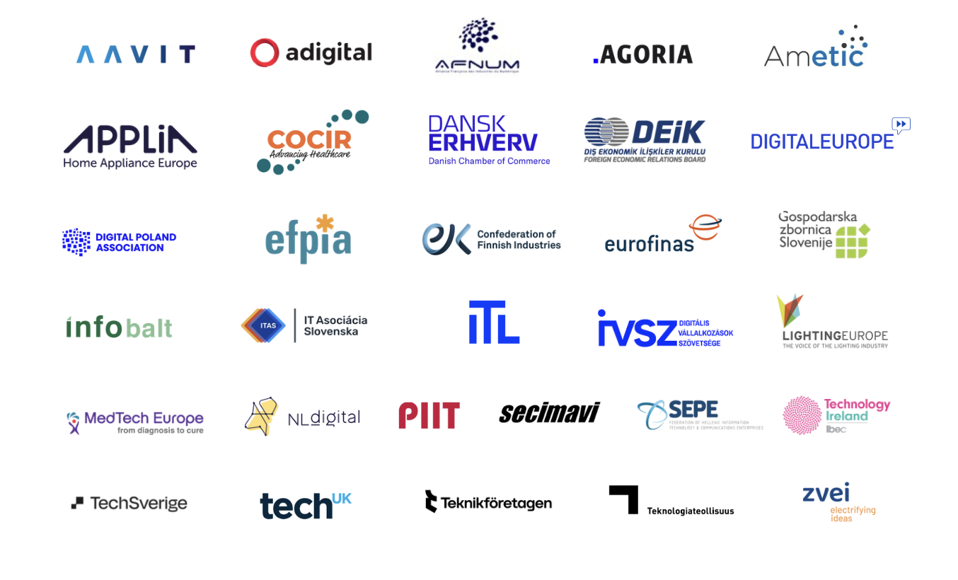 Logos of Digital Omnibus coalition signatory organisations